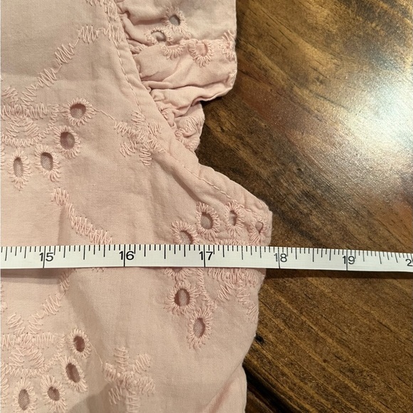 Valentina Naldi Pink Eyelet Ruffle Sleeve Top, size M, made in Italy, EUC - Picture 5 of 9
